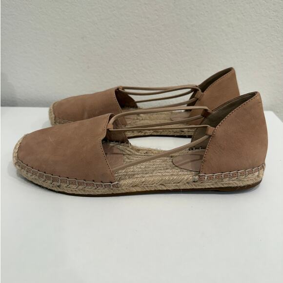 Eileen Fisher Womens Size 8 Lee Tumbled Nubuck Espadrille Nude Espresso Casual - Picture 4 of 7